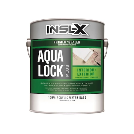 Insl-X By Benjamin Moore 1 gal Aqua Lock Plus Water-Based Acrylic Primer & Sealer; Black, PK4 1003665